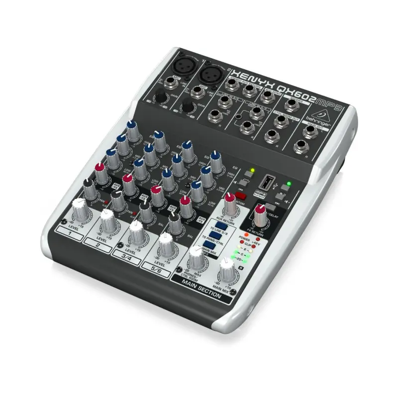 Behringer XENYX QX602MP3 Analog Mixer with USB MP3 Playback - Image 2