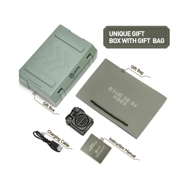 Muzen Wild Mini Rugged Portable Bluetooth Speaker – (Green) - Image 3