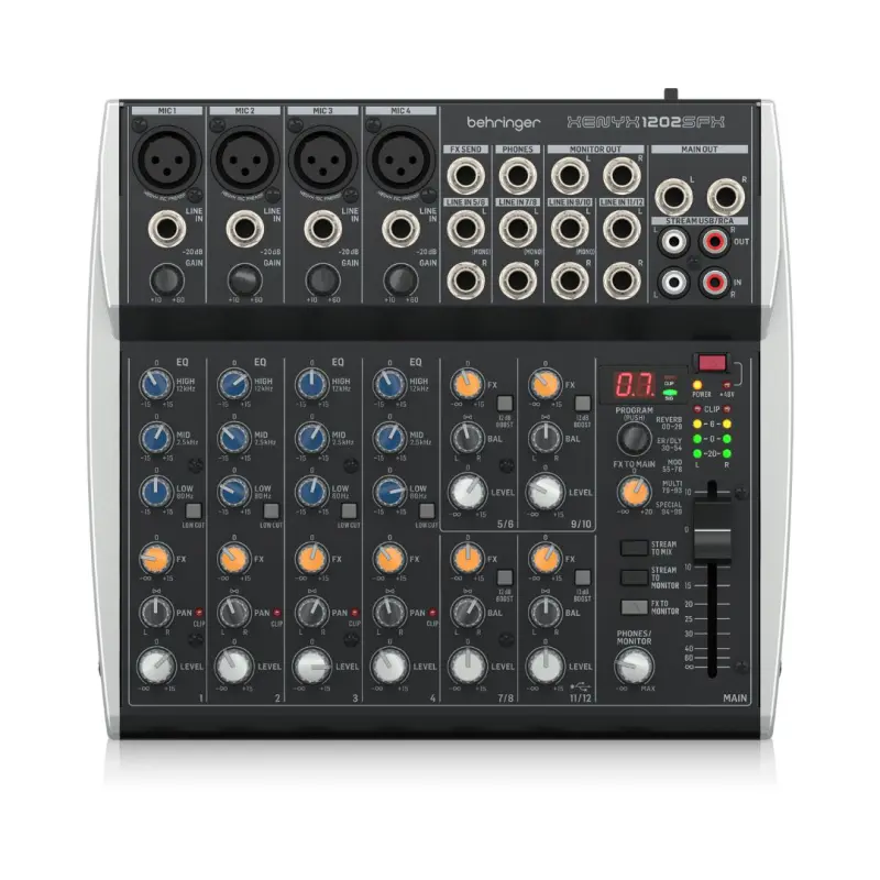 Behringer XENYX 1202SFX Premium Analog 12-Input Mixer with USB Streaming Interface - Image 3