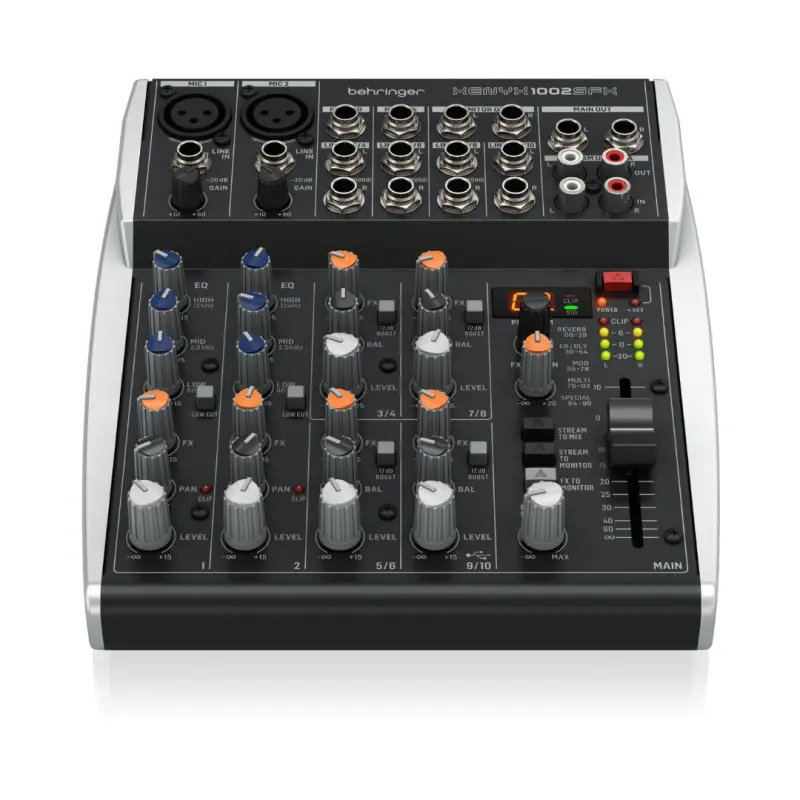 Behringer XENYX 1002SFX Premium Analog 10-Input Mixer with USB Streaming Interface - Image 3
