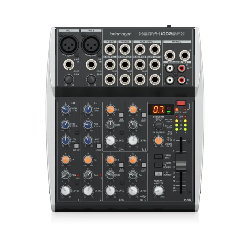 Behringer XENYX 1002SFX Premium Analog 10-Input Mixer with USB Streaming Interface - Image 4