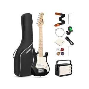 Donner DSJ-100 30 Inches Kids Electric Guitar - (Black)