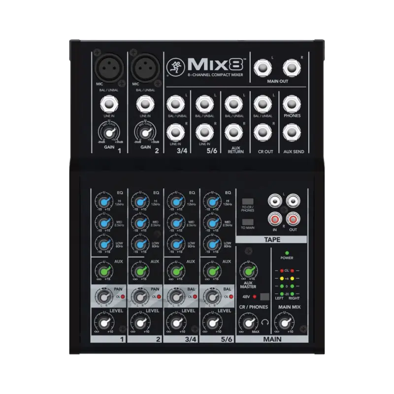 Mackie Mix8 Compact 8 Channel Compact Analog Mixer - Image 4