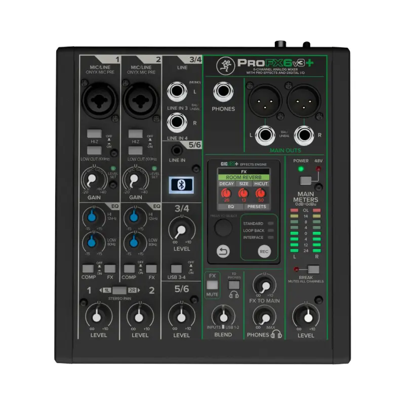 Mackie ProFX6v3+ 6-Channel Analog Mixer with Enhanced FX - Image 4
