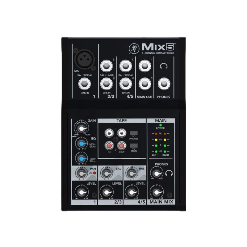 Mackie Mix5 Compact 5 Channel Analog Mixer - Image 4