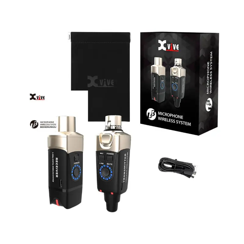 Xvive U3 Digital Wireless Microphone Dynamic System - (Black) - Image 7