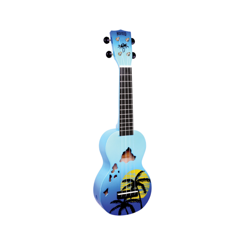 Mahalo Ukulele Designer Series Hawaii Blue Burst