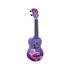 Mahalo Ukulele Designer Series Hibiscus Purple Burst