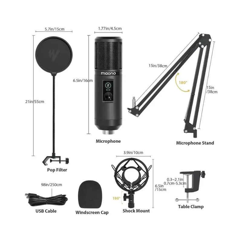 Maono AU-PM421 Large Diaphragm Condenser USB Microphone - Image 3