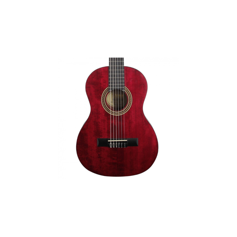 Valencia Classical Guitar 200 Series 1/2 Size (Red) - VC202TWR - Image 4