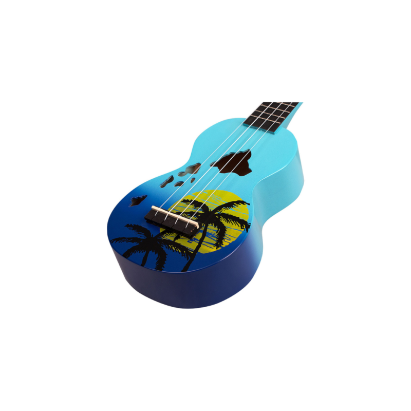 Mahalo Ukulele Designer Series Hawaii Blue Burst - Image 4