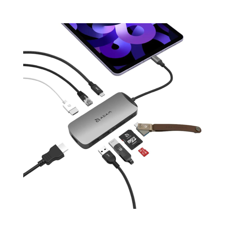Adam Elements CASA Hub X DP USB-C 8K 10-in-1 Hub - (Grey) - Image 5