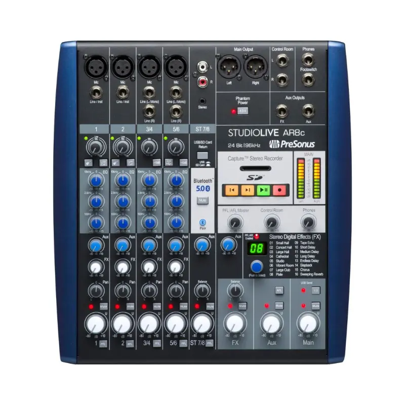 Presonus StudioLive AR8c Hybrid USB Analog Recording Mixer