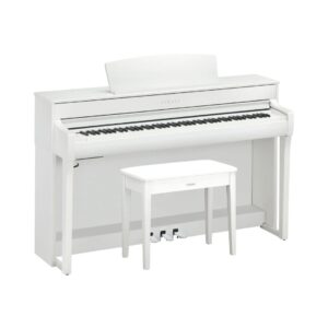 Yamaha Clavinova CLP-745 WH Digital Upright Piano With Bench - White