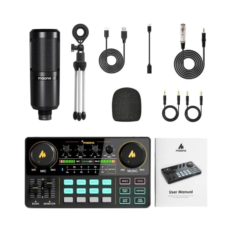 Maono AU-AM200 S1 Starter All-In-One Podcasting Bundle - Black - Image 2