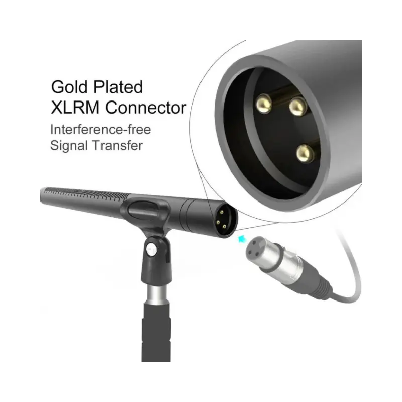 Synco MIC-D2 BK XLR Hypercardioid Shotgun Microphone - Black - Image 2