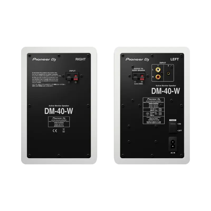 Pioneer DJ DM-40 21W 4" Desktop Monitor System (White) - Image 3