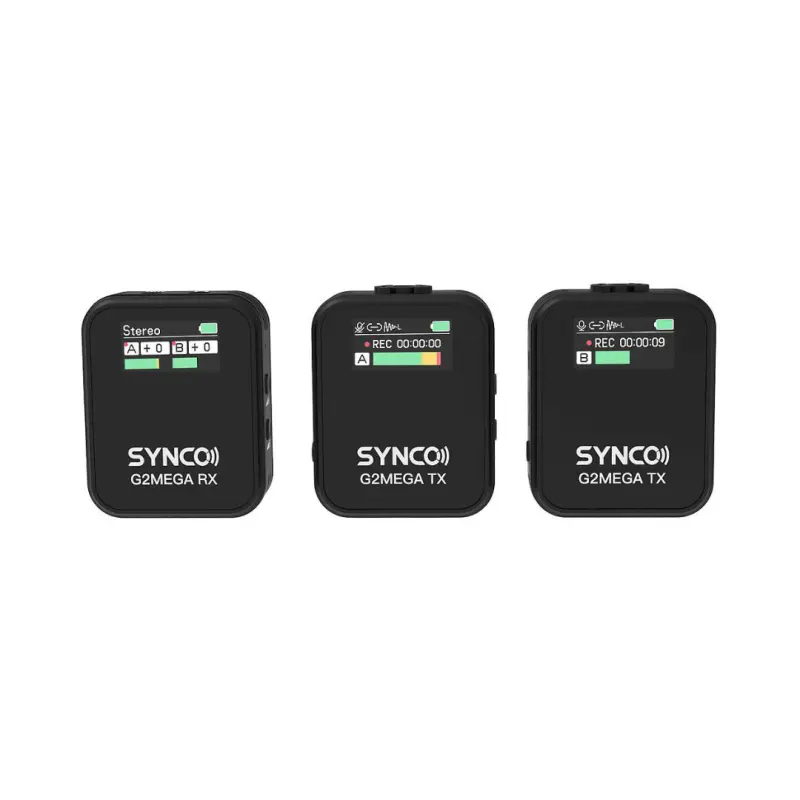 Synco G2A2 MEGA BK Digital 2.4ghz Wireless Microphone - Black - Image 4