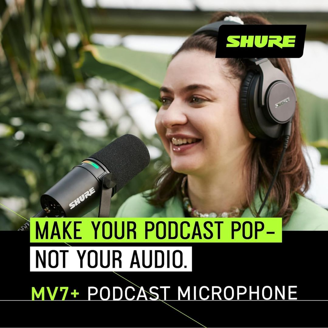 Shure MV7+ Podcast XLR/USB Microphone – Black - AX Store Kuwait