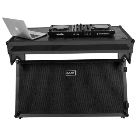UDG U91072BL Ultimate Flight Case Portable Z-Style DJ Table Black Plus (Wheels)