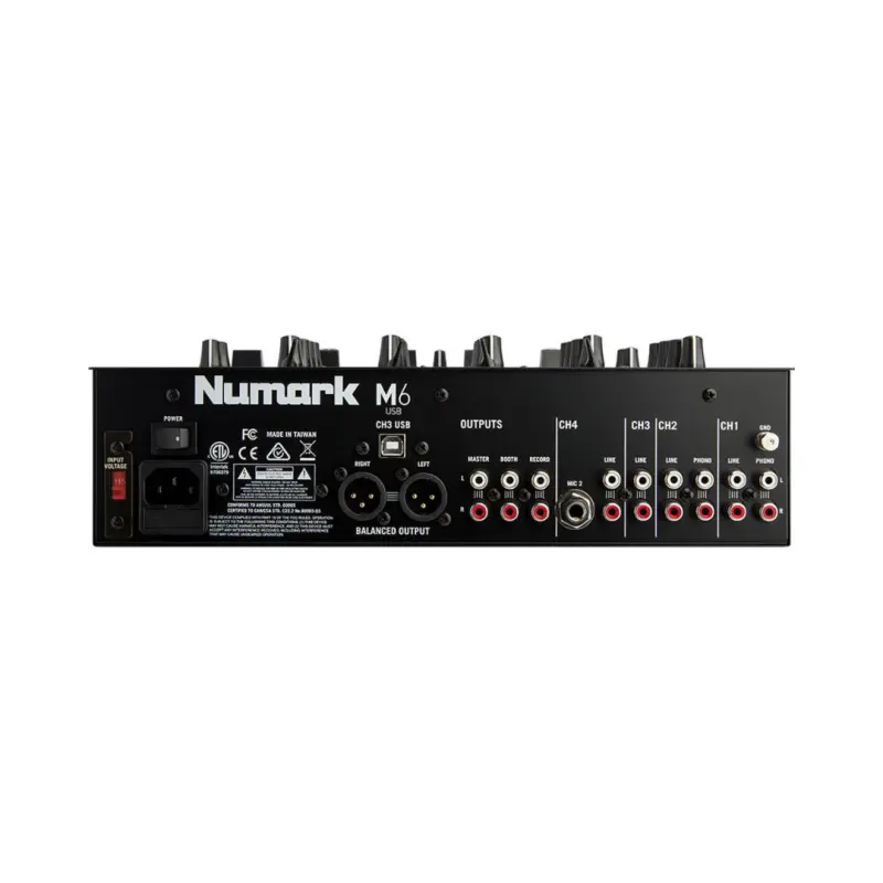 Numark M6 USB 4-Channel USB DJ Mixer - (Black) - Image 3