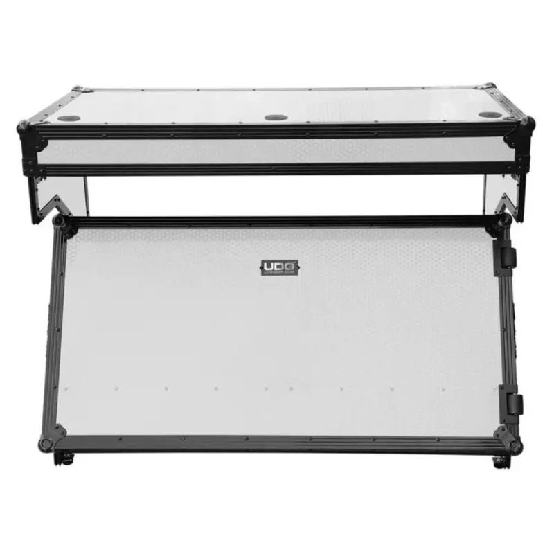 UDG U91072WH Ultimate Flight Case Portable Z-Style DJ Table White Plus (Wheels) - Image 2