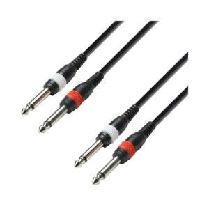 Adam Hall 3 STAR TPP 0300 3M 2 Jack TS x 2 Jack TS Twin Cable
