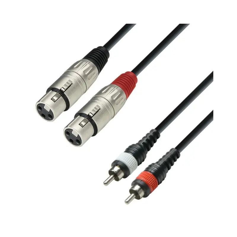 Adam Hall 3 STAR TFC 0300 3M 2XLR Female x 2RCA Twin Cable