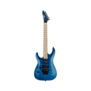 ESP LTD MH-203 Lefty Electric Guitar - See-Thru Blue Finish