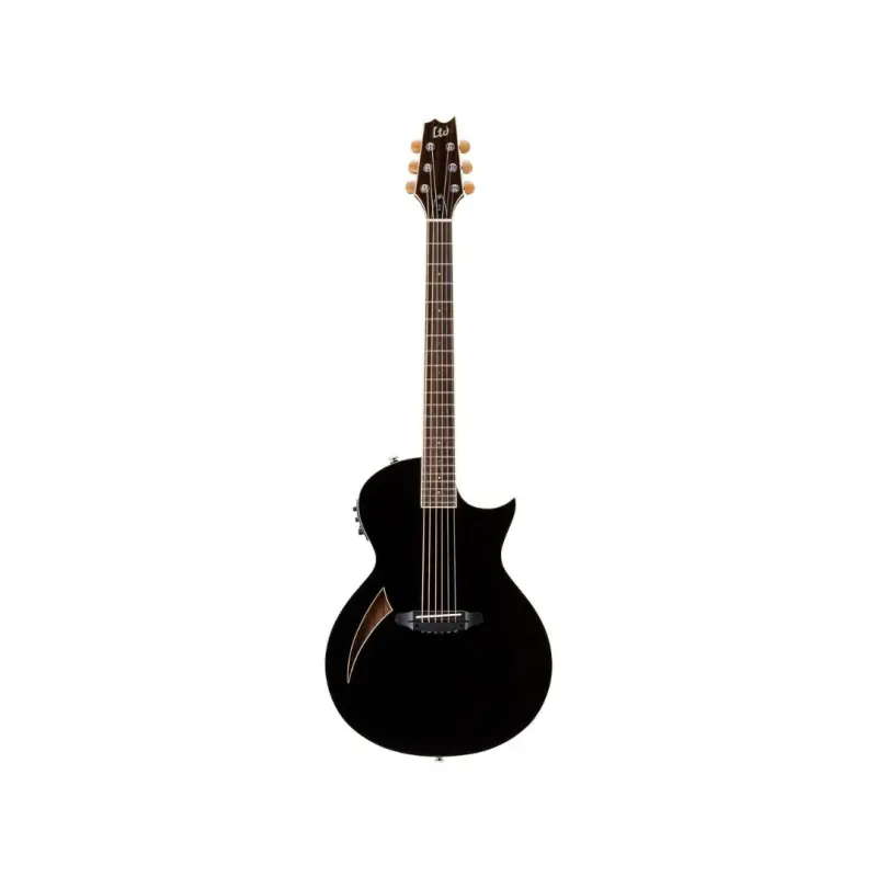 ESP LTD TL-6 6-String Thinline Acoustic-Electric Guitar - Black