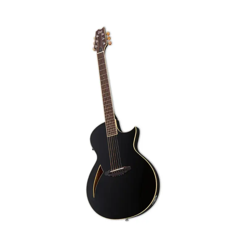 ESP LTD TL-6 6-String Thinline Acoustic-Electric Guitar - Black - Image 2