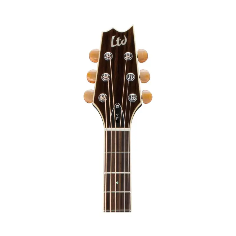 ESP LTD TL-6 6-String Thinline Acoustic-Electric Guitar - Black - Image 5