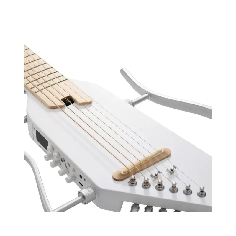 Donner HUSH-I PRO Acoustic-Electric Travel Guitar Kit - White - Image 3