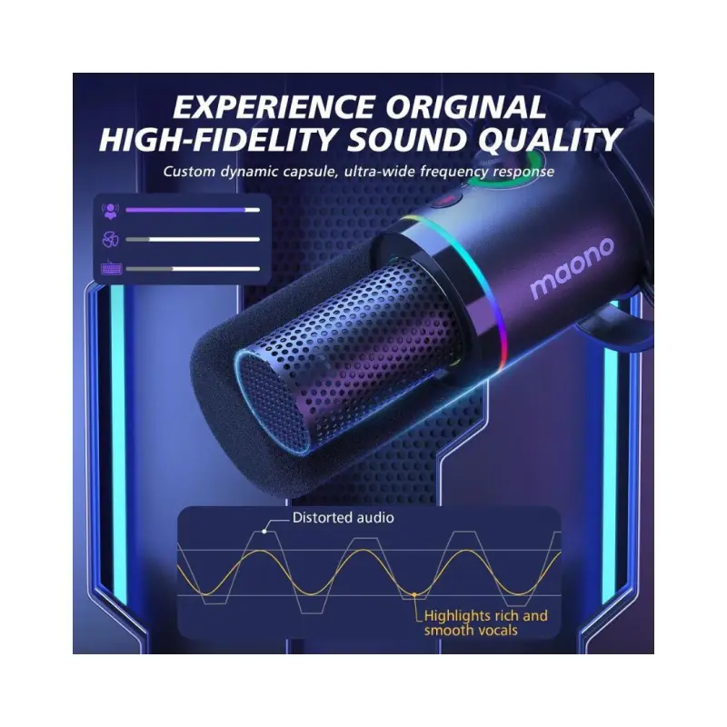 Maono PD200XS XLR/USB Podcast Dynamic Microphone Kit - Image 4
