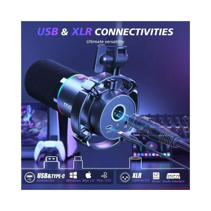 Maono PD200XS XLR/USB Podcast Dynamic Microphone Kit - Image 6
