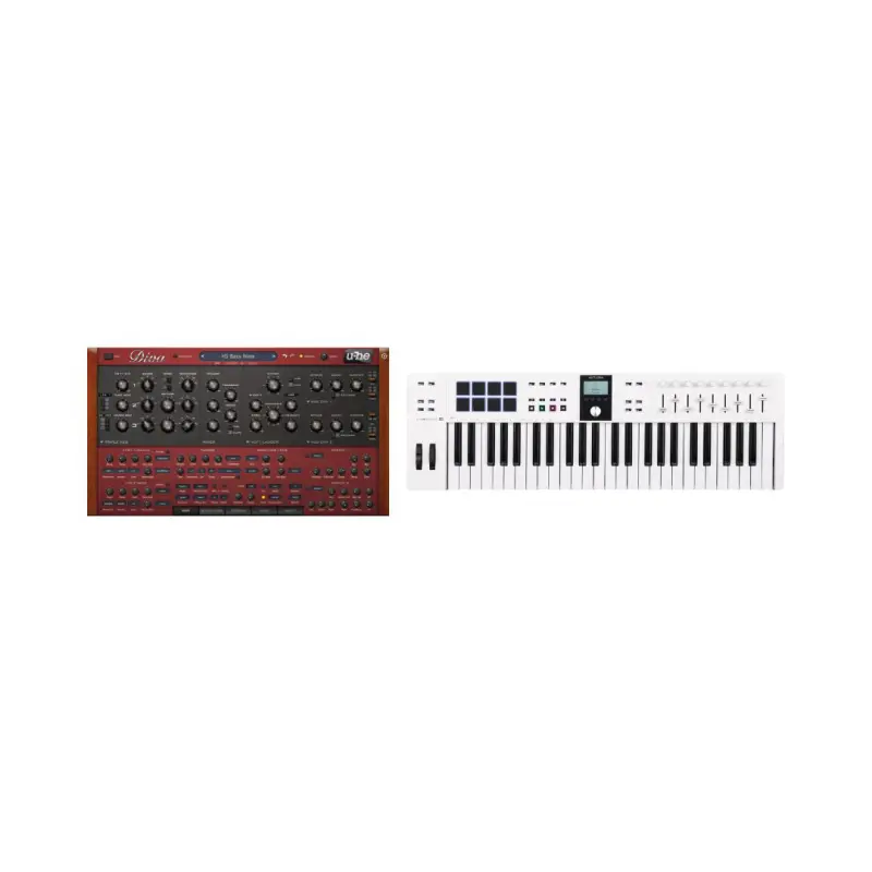 Arturia KeyLab Essential MK3 49 WH & U He Diva | Techno Producer Bundle (Pro)