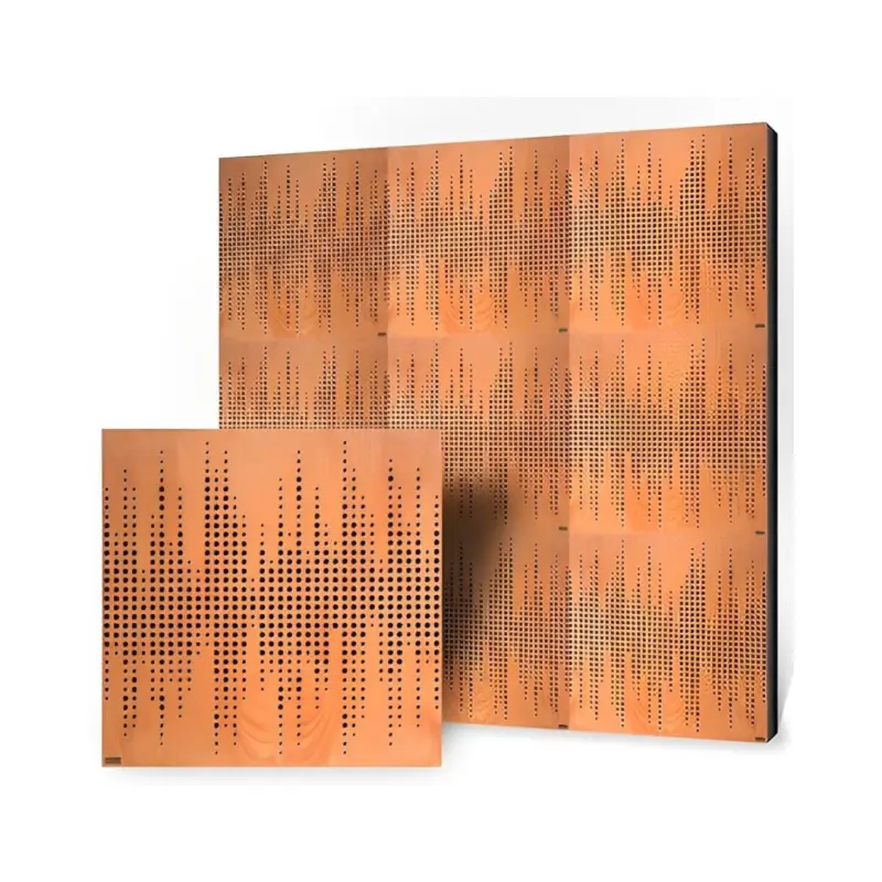 Athos 60 X 60 Acoustic Treatment Wooden Panel - Brown