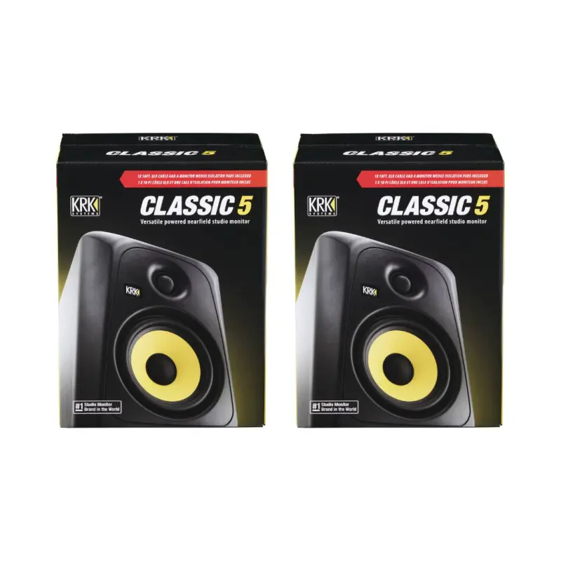 KRK Classic 5 Near-Field 2-Way Studio Monitor Pack (Black) - Image 7