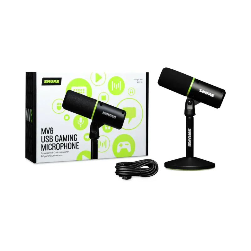 Shure MV6 Cardioid USB Gaming Microphone - Black - Image 7