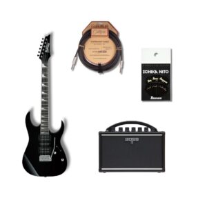 Ibanez GRG170DX Black Night Bundle with Boss Katana-Mini