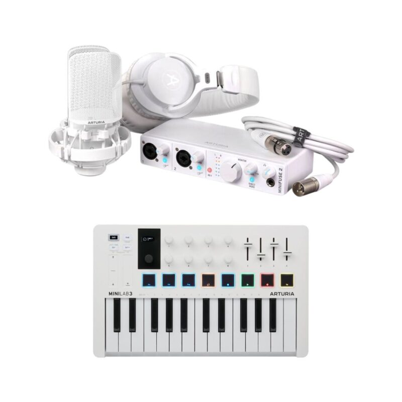 Arturia MiniFuse Recording Bundle White & MiniLab Mk3 White