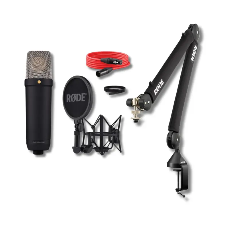 Rode NT1 5th Generation Condenser Microphone with Stand - Black