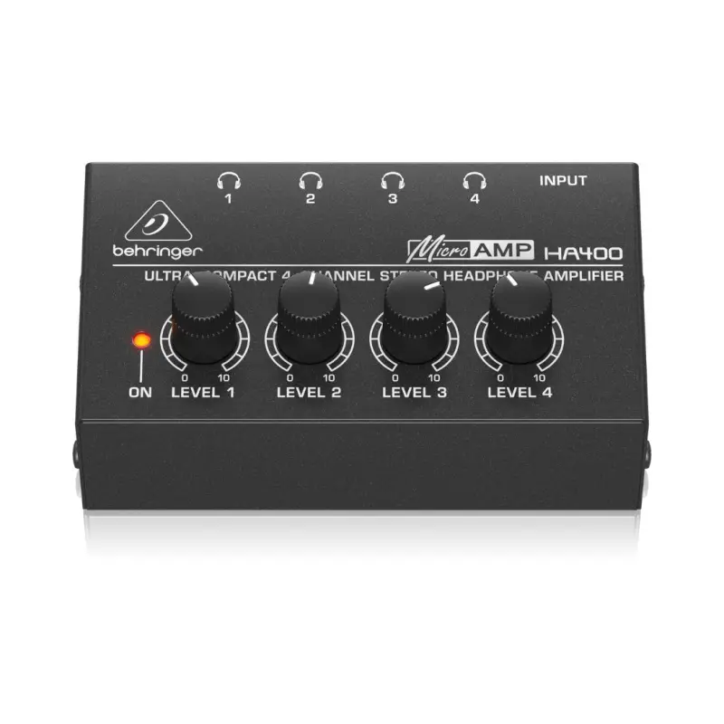 Behringer MicroAMP HA400 4-Channel Stereo Headphone Amplifier - Image 2