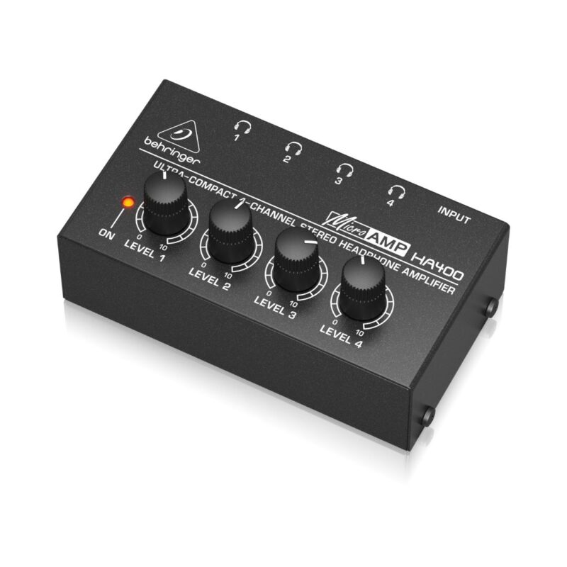 Behringer MicroAMP HA400 4-Channel Stereo Headphone Amplifier - Image 4