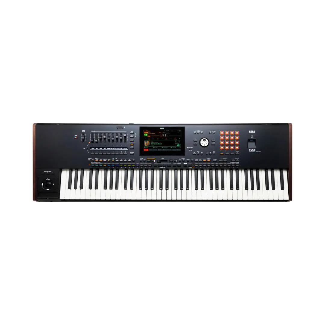 Korg Pa5X-76 professional arranger keyboard with 76 keys, designed for musicians and composers.