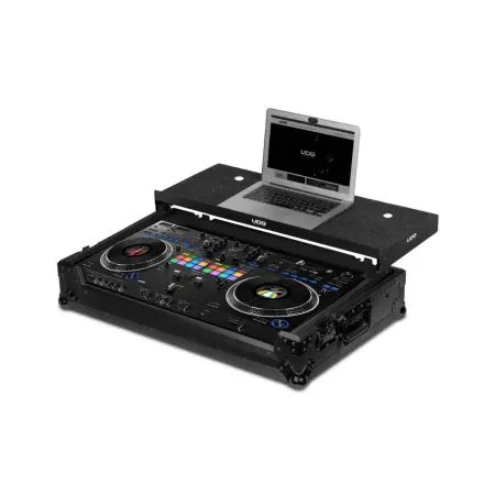 UDG Ultimate Flight Case DDJ-REV7 Black Plus (Laptop Shelf + Wheels) - U91077BL