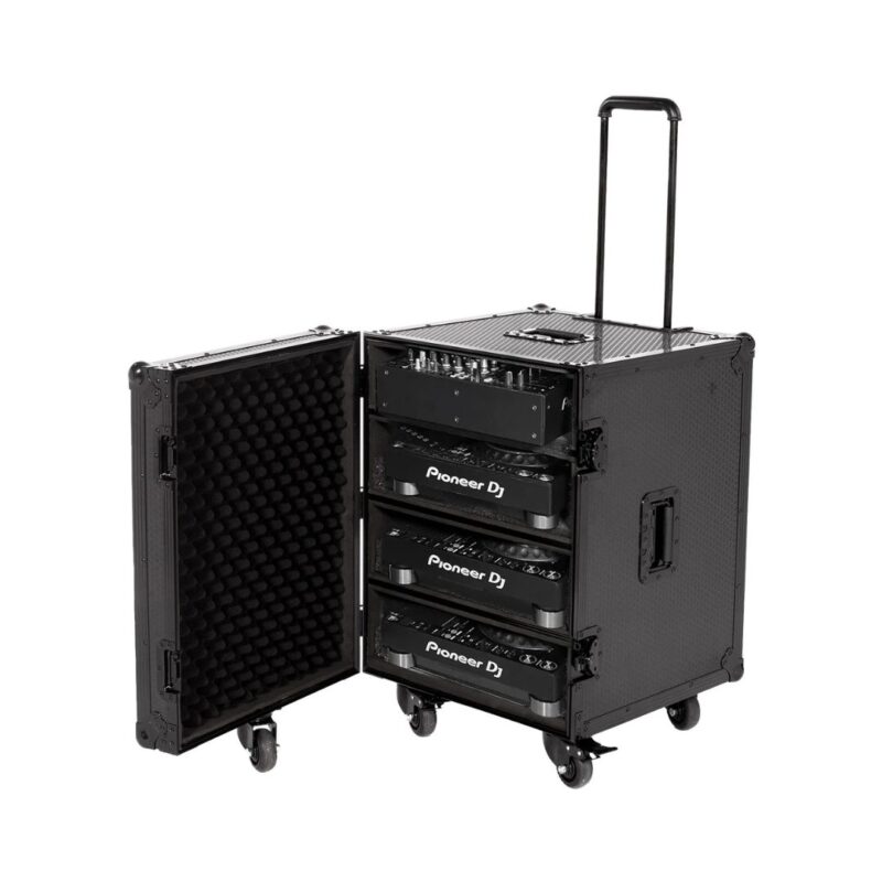 UDG Ultimate Flight Case 4 CDJ/Mixer Black Plus (Trolley & Spinner Wheels) - U91101BL