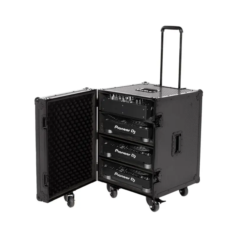 UDG Ultimate Flight Case 4 CDJ/Mixer Black Plus (Trolley & Spinner Wheels) - U91101BL