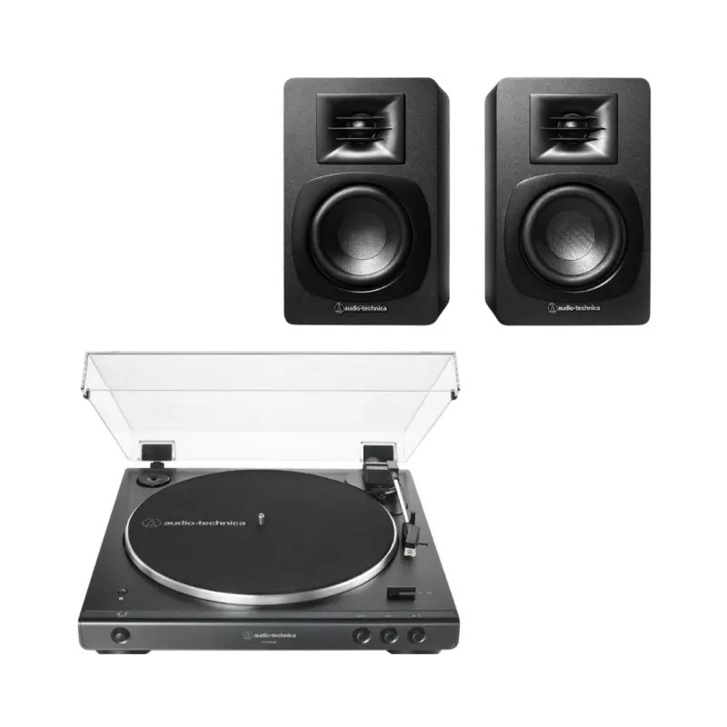 Audio-technica AT-LP60XBTBK Turntable + AT-SP3X Speakers