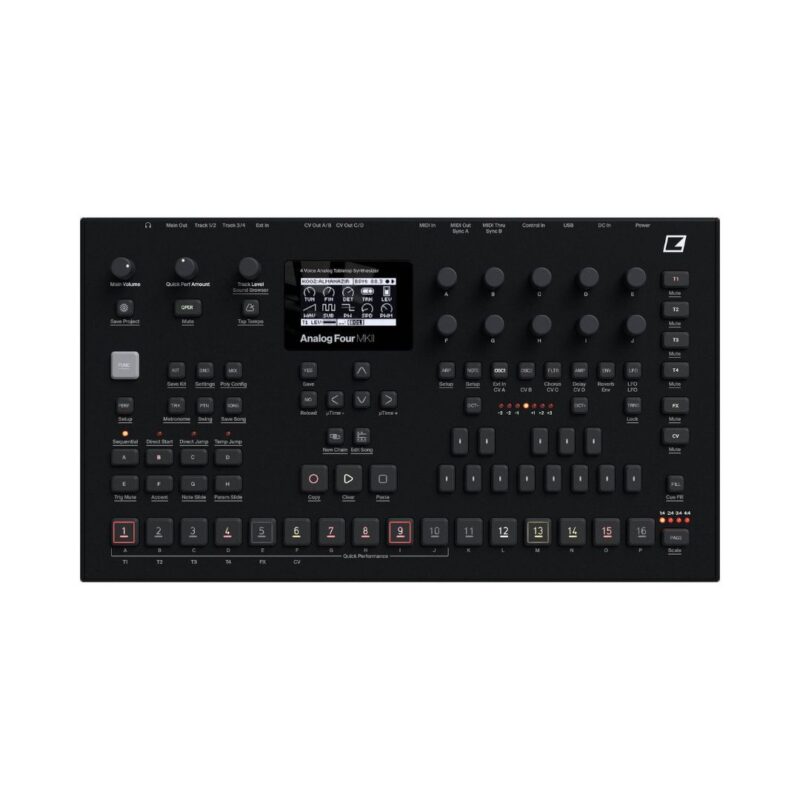 Elektron Analog Four MKII Tabletop Analog Synthesizer (Black)